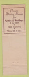 Matchbook Cover - Alden Park Dining Room Philadelphia PA