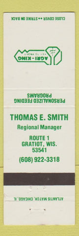 Matchbook Cover - Agri King Thomas Smith Gratiot WI