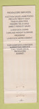 Matchbook Cover - Producers Livestock Association Springfield OH