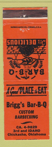 Matchbook Cover - Brigg's BBQ Chickasha OK