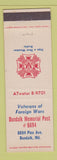 Matchbook Cover - VFW Dundalk MD