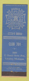 Matchbook Cover - VFW Club 701 Lansing MI