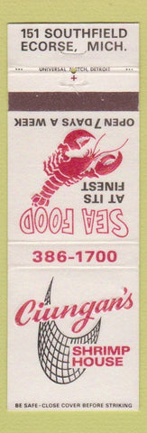 Matchbook Cover - Ciungan's Shrimp House Ecorse MI