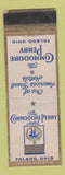 Matchbook Cover - Commodore Perry HOTel Toledo OH WORN