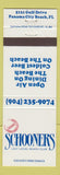 Matchbook Cover - Schooner's Beach Club Panama City Beach FL