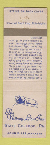 Matchbook Cover - Nittany Lion Inn State College PA