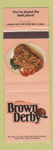 Matchbook Cover - Brown Derby Restaurant