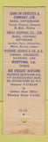 Matchbook Cover - Rohner Gehrig Shipping New York City WEAR