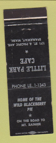 Matchbook Cover - Little Park Cafe Spanaway WA WEAR