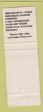 Matchbook Cover - Welch Motel La Crosse WI