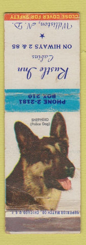 Matchbook Cover - Rustle Inn Cabins Williston ND WEAR