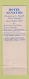 Matchbook Cover - Hotel Senator Sacramento CA