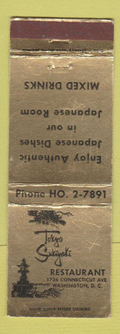 Matchbook Cover - Sukiyaki Restaurant Washington DC Japanese WEAR