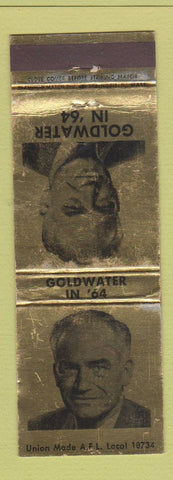 Matchbook Cover - Barry Goldwater for President 1964 WEAR