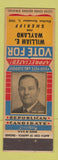 Matchbook Cover - William Wayland for Sheriff Election 1942