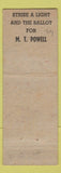 Matchbook Cover - MT Powell County Clerk Election WEAR