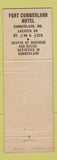 Matchbook Cover - Fort Cumberland Hotel Cumberland MD
