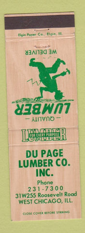 Matchbook Cover - Du Page Lumber West Chicago IL
