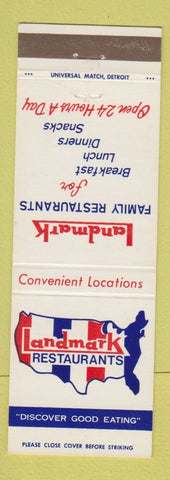 Matchbook Cover - Landmark Restaurants CHAIN