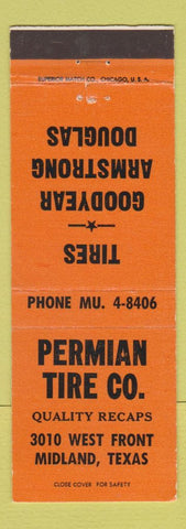 Matchbook Cover - Permian Tire Company Midland TX Goodyear Armstrong
