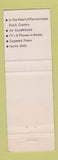 Matchbook Cover - Pennsylvania Dutch Motel Denver PA
