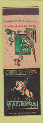 Matchbook Cover - Hacienda Fresno CA