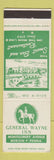 Matchbook Cover - General Wayne Inn Merion PA