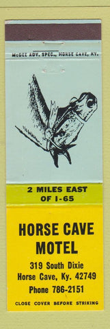 Matchbook Cover - Horse Cave Motel KY
