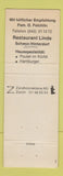 Matchbook Cover - Pony Bar Restaurant Switzerland
