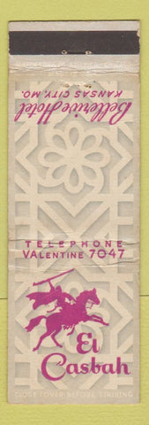 Matchbook Cover - El Casbah Belleville Hotel Kansas City MO