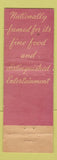 Matchbook Cover - El Casbah Belleville Hotel Kansas City MO