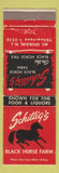 Matchbook Cover - Schillig's Black Horse Farm Mount Ephraim NJ