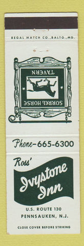 Matchbook Cover - Ross' Ivystone Inn Pennsauken NJ