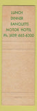 Matchbook Cover - Ross' Ivystone Inn Pennsauken NJ