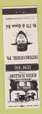 Matchbook Cover - Deitsch Shier Restaurant Intercourse PA