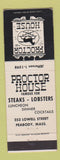 Matchbook Cover - Proctor House Peabody MA