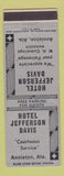 Matchbook Cover - Hotel Jefferson Davis Anniston AL