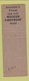 Matchbook Cover - Hotel Jefferson Davis Anniston AL