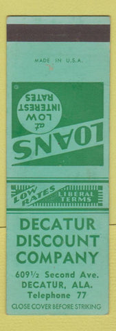 Matchbook Cover - Decatur Discount Loans AL SAMPLE