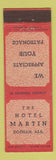 Matchbook Cover - Hotel Martin Dothan AL