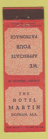 Matchbook Cover - Hotel Martin Dothan AL