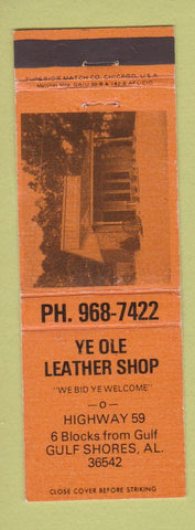 Matchbook Cover - Ye Ole Leather Shop Gulf Shores AL