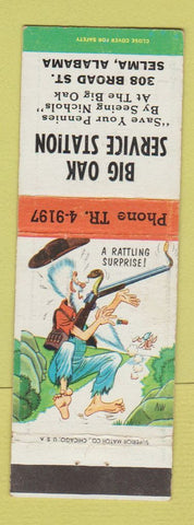 Matchbook Cover - Big Oak oil gas Selma AL hillbilly