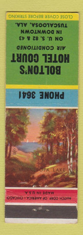 Matchbook Cover - Bolton's Hotel Court Tuscaloosa AL