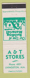 Matchbook Cover - A&T Stores Livingston AL