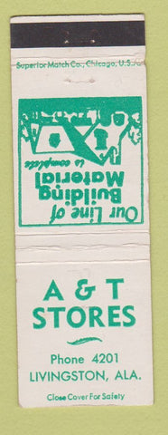 Matchbook Cover - A&T Stores Livingston AL