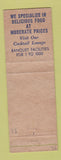 Matchbook Cover - Whitley Hotel Montgomery AL WEAR