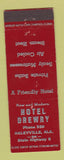 Matchbook Cover - Hotel Drewry Haleyville AL