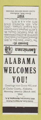 Matchbook Cover - Grove Hill AL Perkins Americana