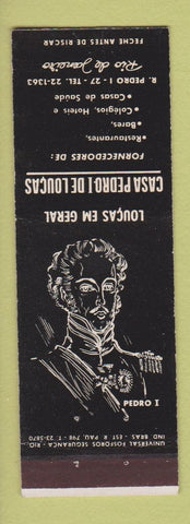 Matchbook Cover - Casa Pedro I De Loucas Rio De Janerio Brazil
